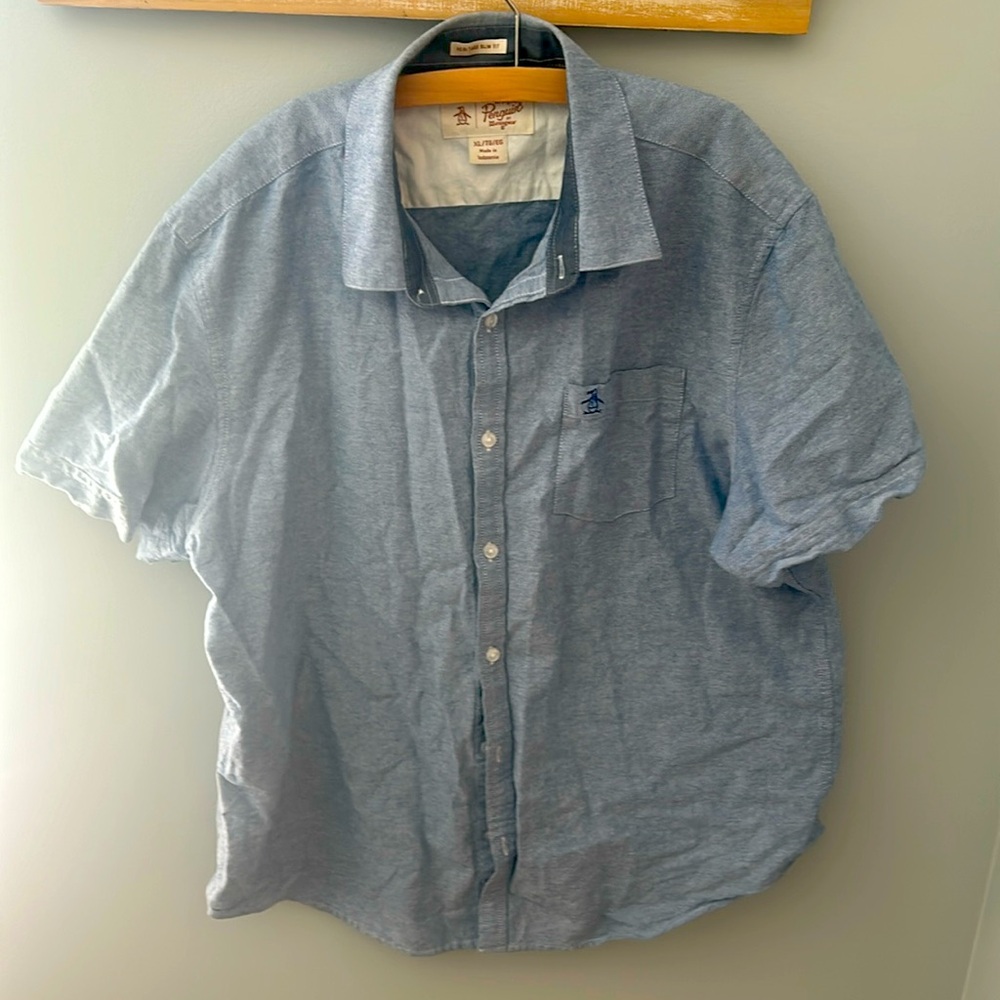 Short sleeve button up make colored shirt